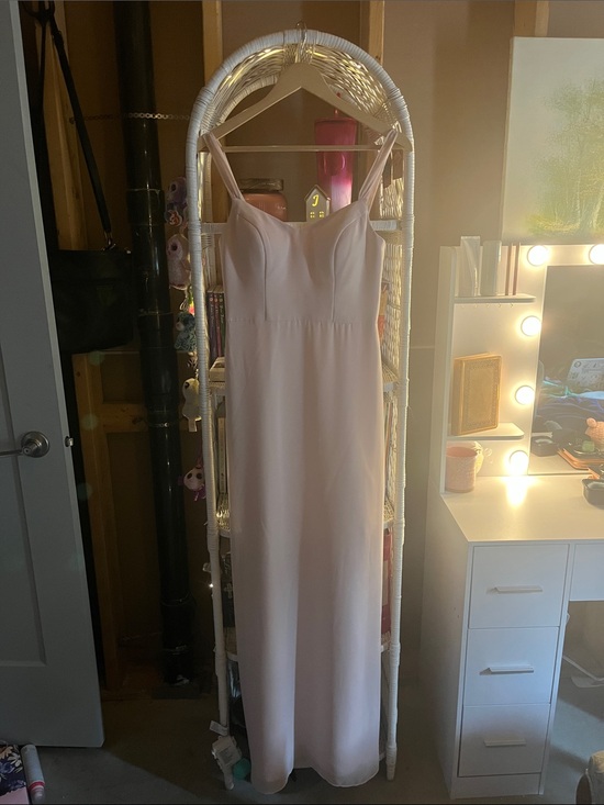Azazie Dresses & Skirts - Azazie Pale Pink Maxi Slip Dress with Spaghetti Straps